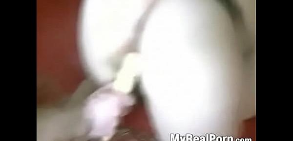  Wife gets dildo in pussy